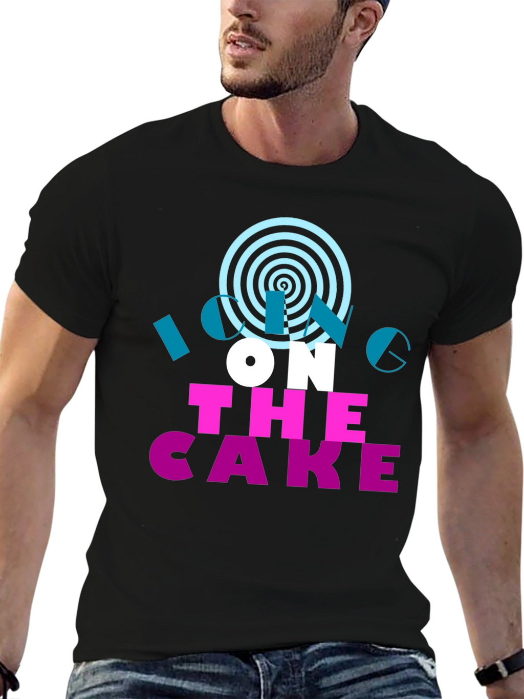Icing On The Cake Black Graphic Tee