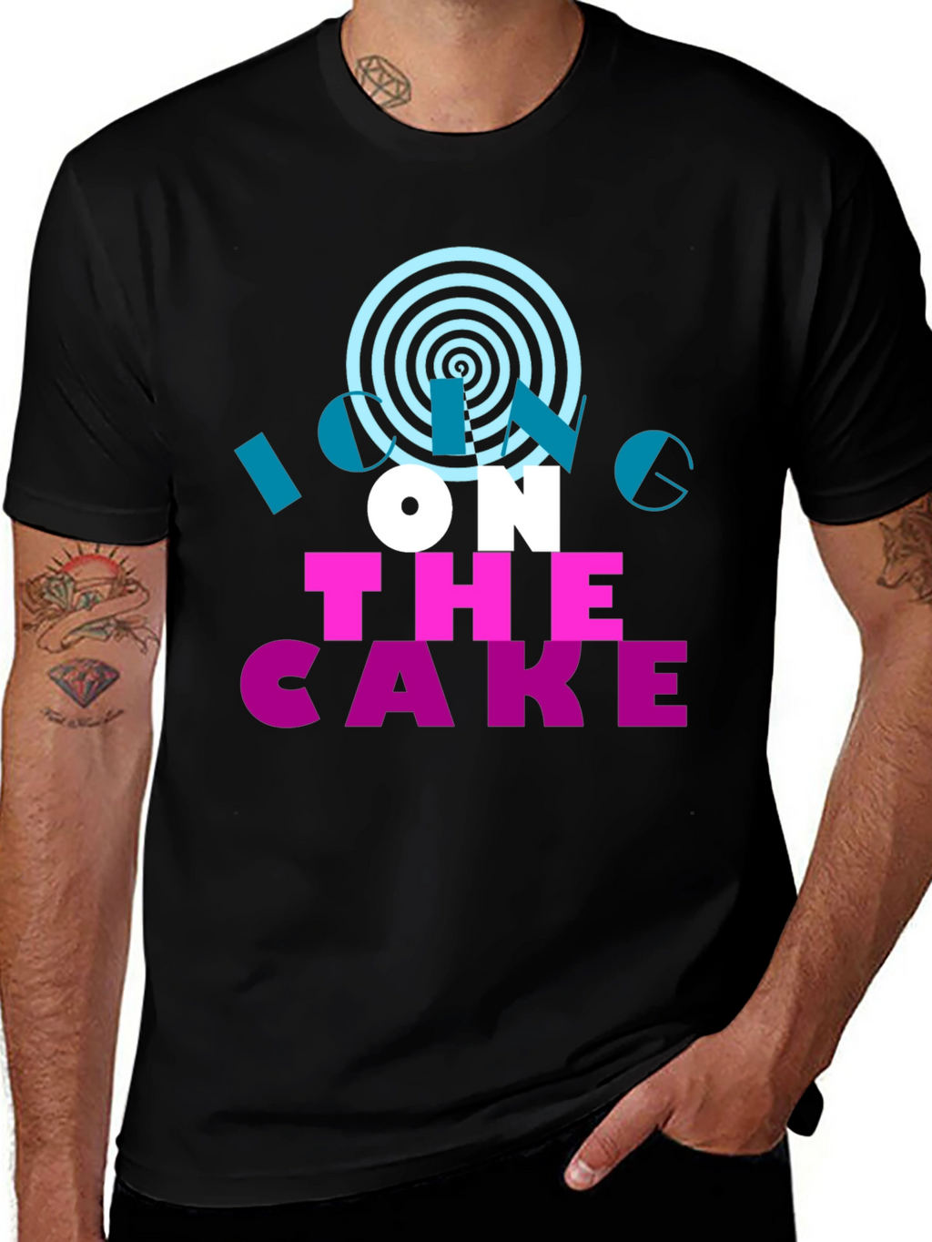 Icing On The Cake Black Graphic Tee