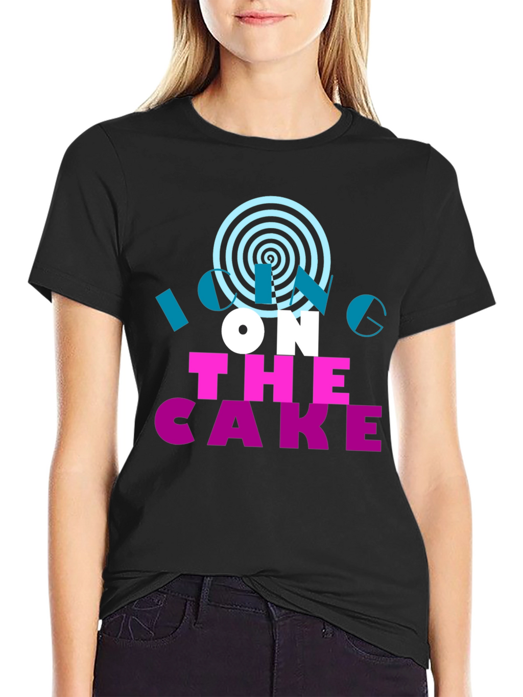 Icing On The Cake Black Graphic Tee