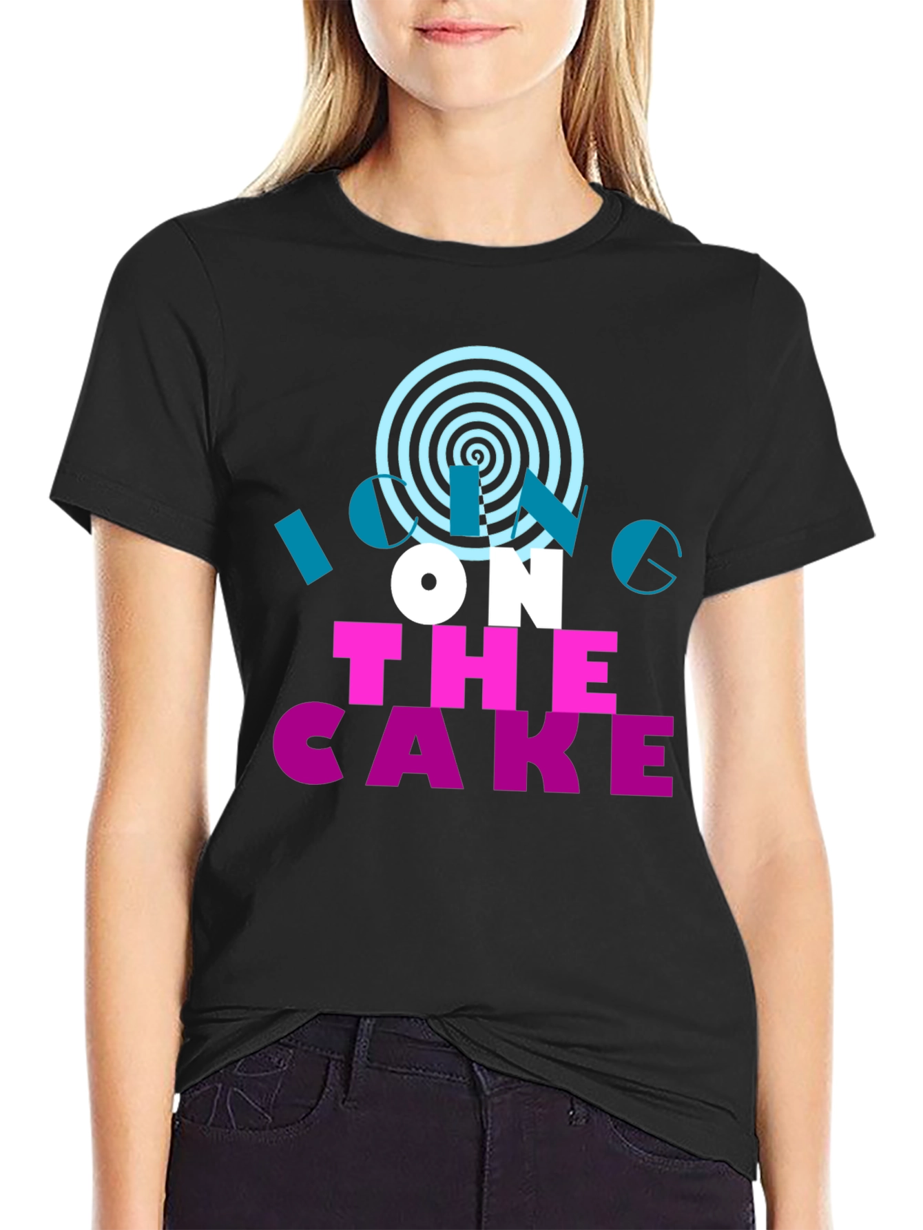 Icing On The Cake Black Graphic Tee