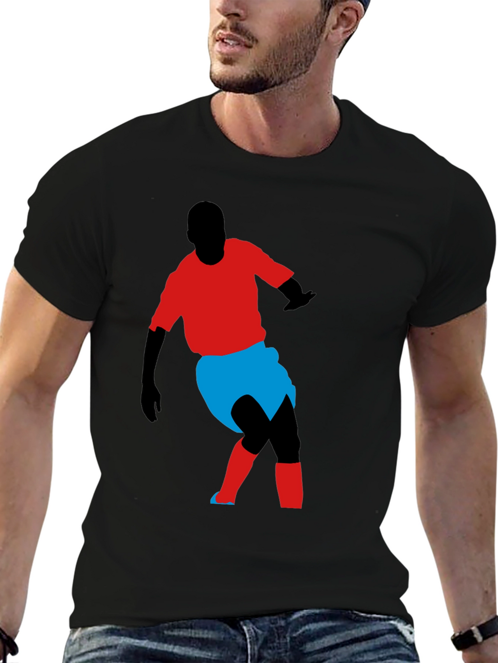Soccer Player Graphic Tee - Stylish Comfort