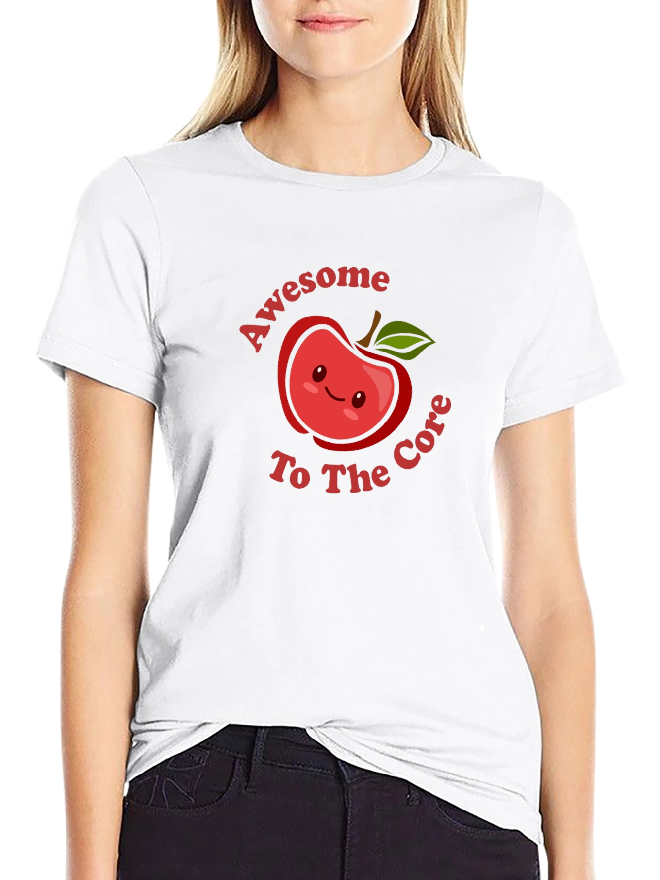 Awesome To The Core Apple Graphic T-Shirt