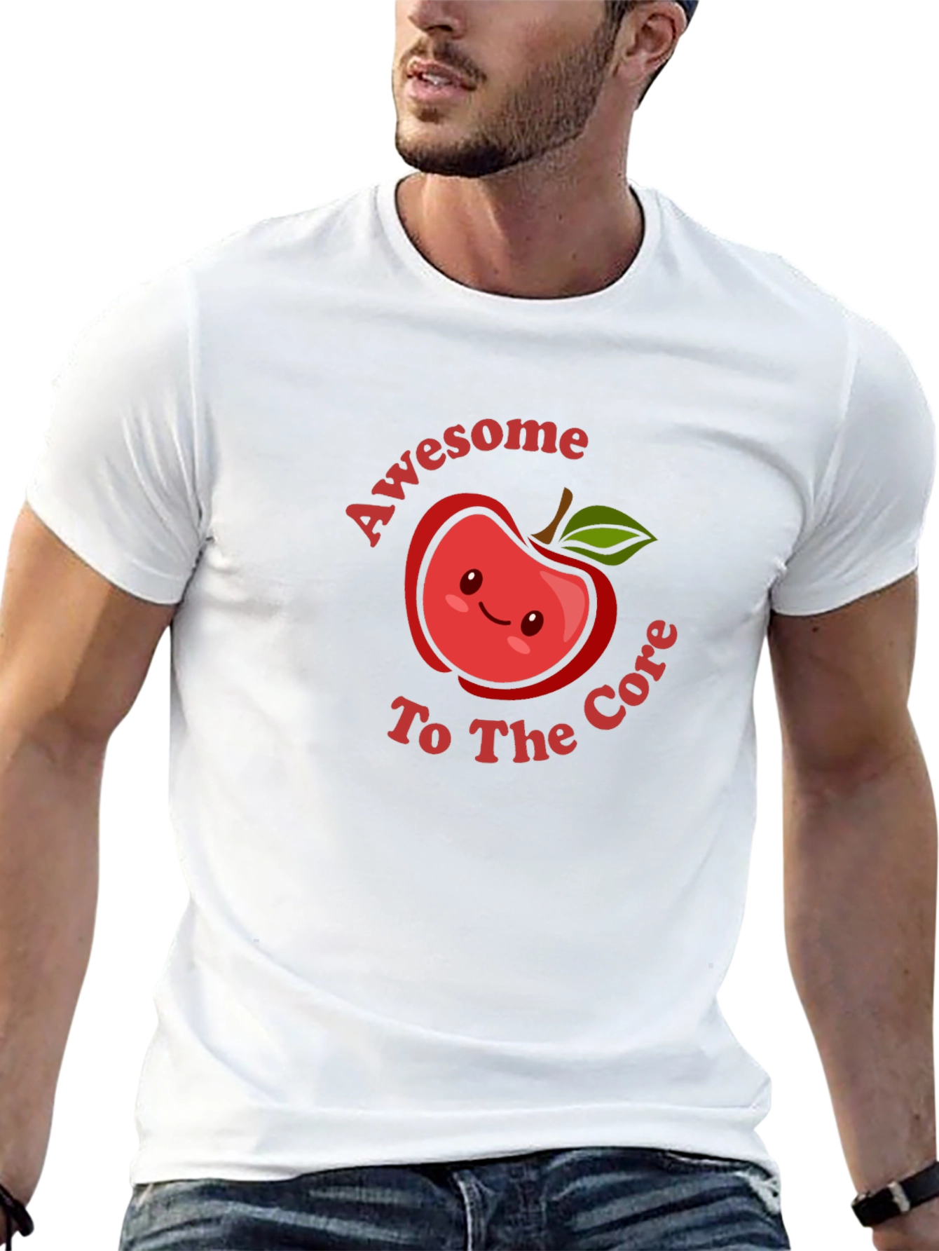 Awesome To The Core Apple Graphic T-Shirt