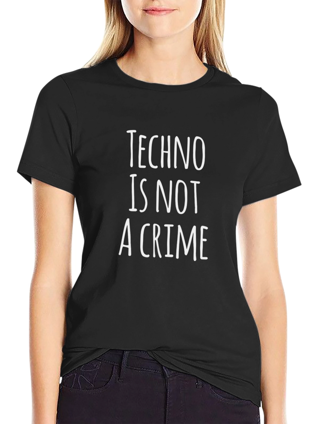 Techno is Not a Crime T-Shirt - Black