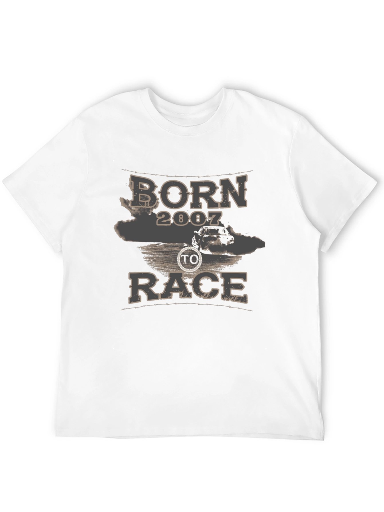 Born to Race 2007 Black Graphic T-Shirt