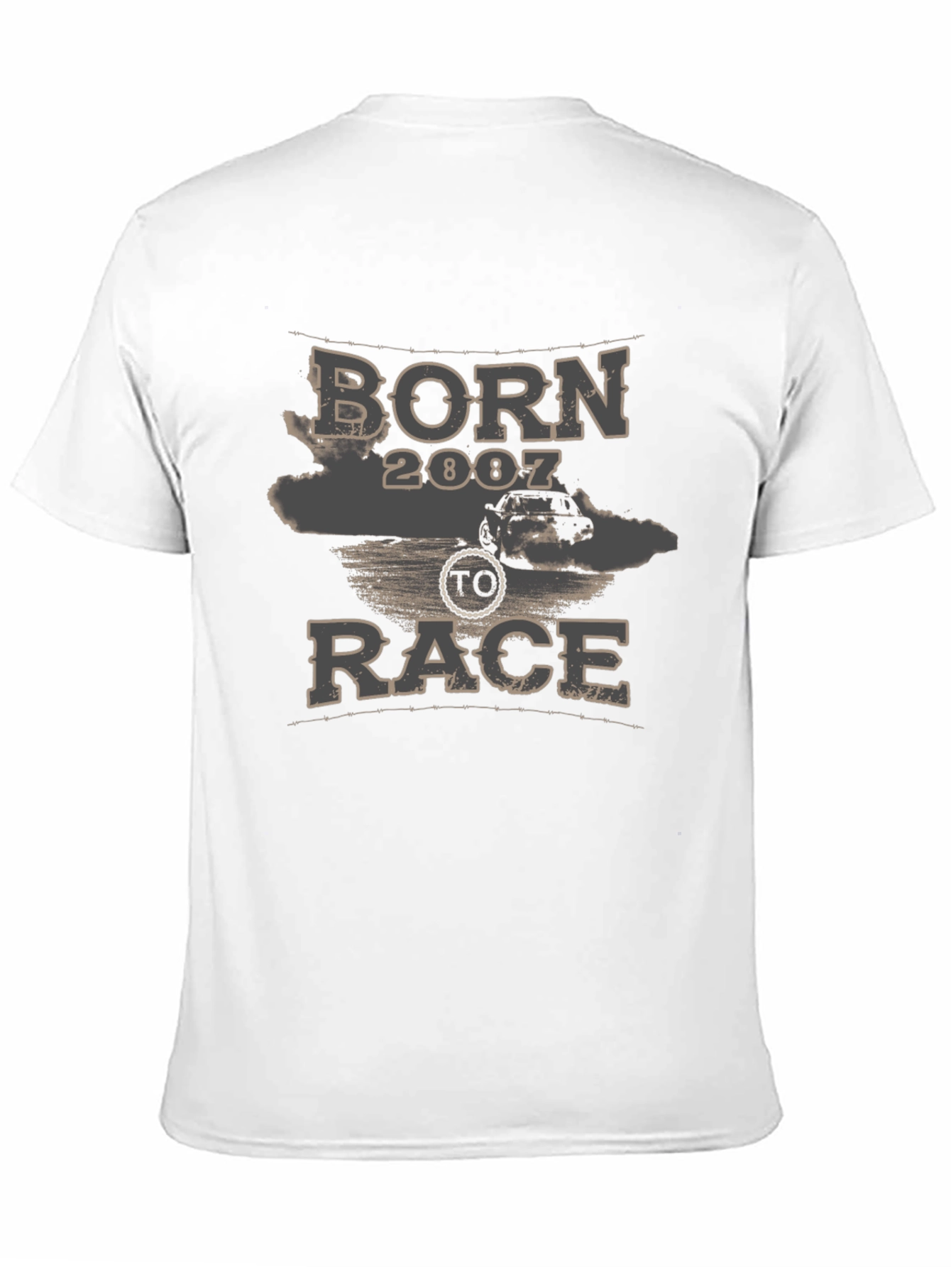Born to Race 2007 Black Graphic T-Shirt