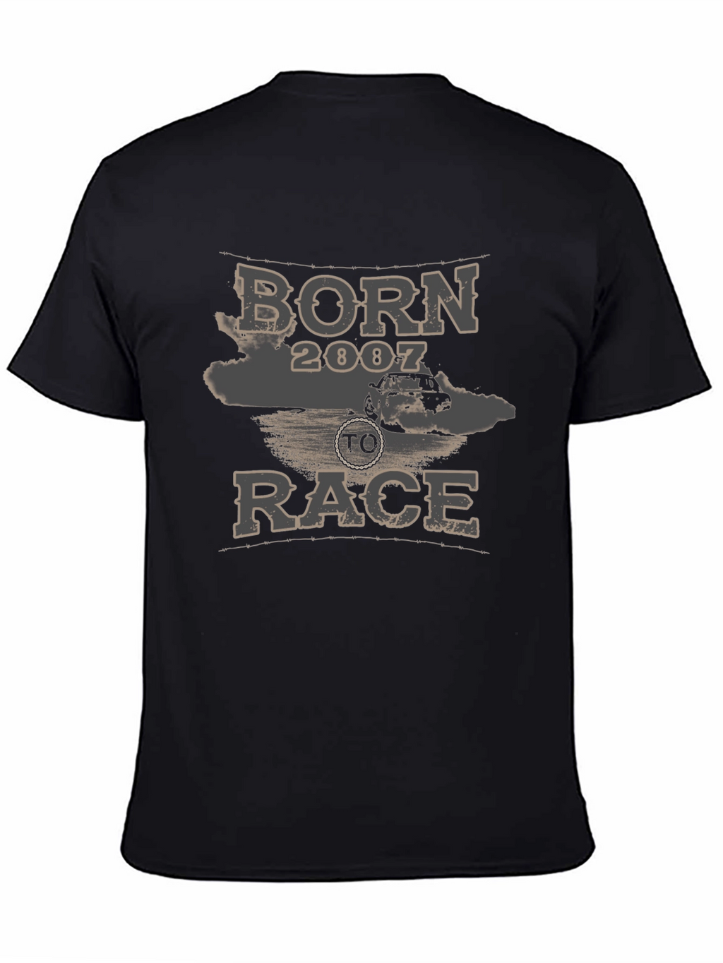 Born to Race 2007 Black Graphic T-Shirt