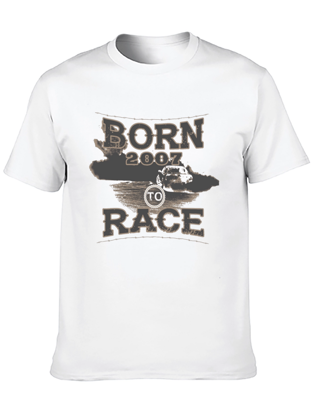 Born to Race 2007 Black Graphic T-Shirt
