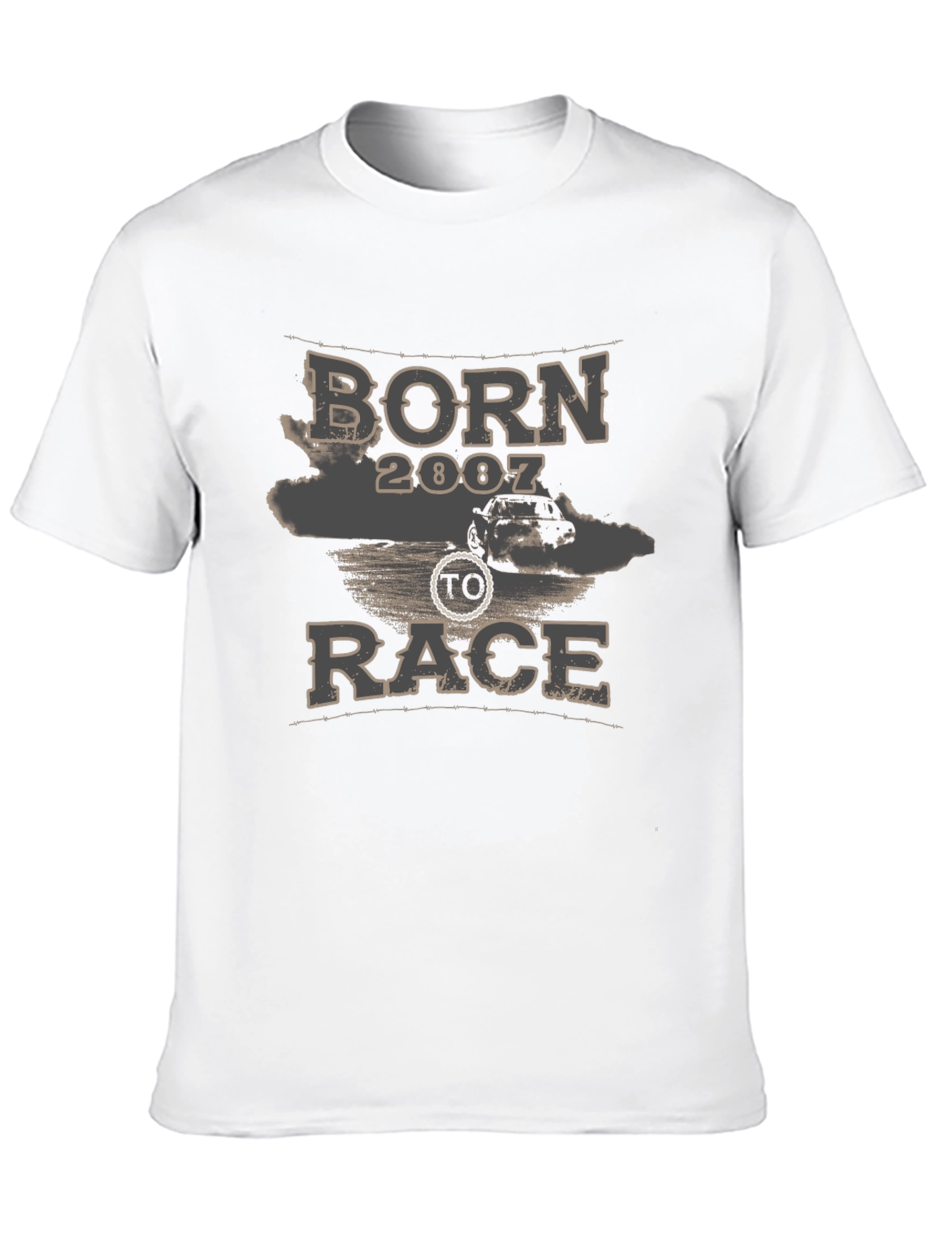 Born to Race 2007 Black Graphic T-Shirt