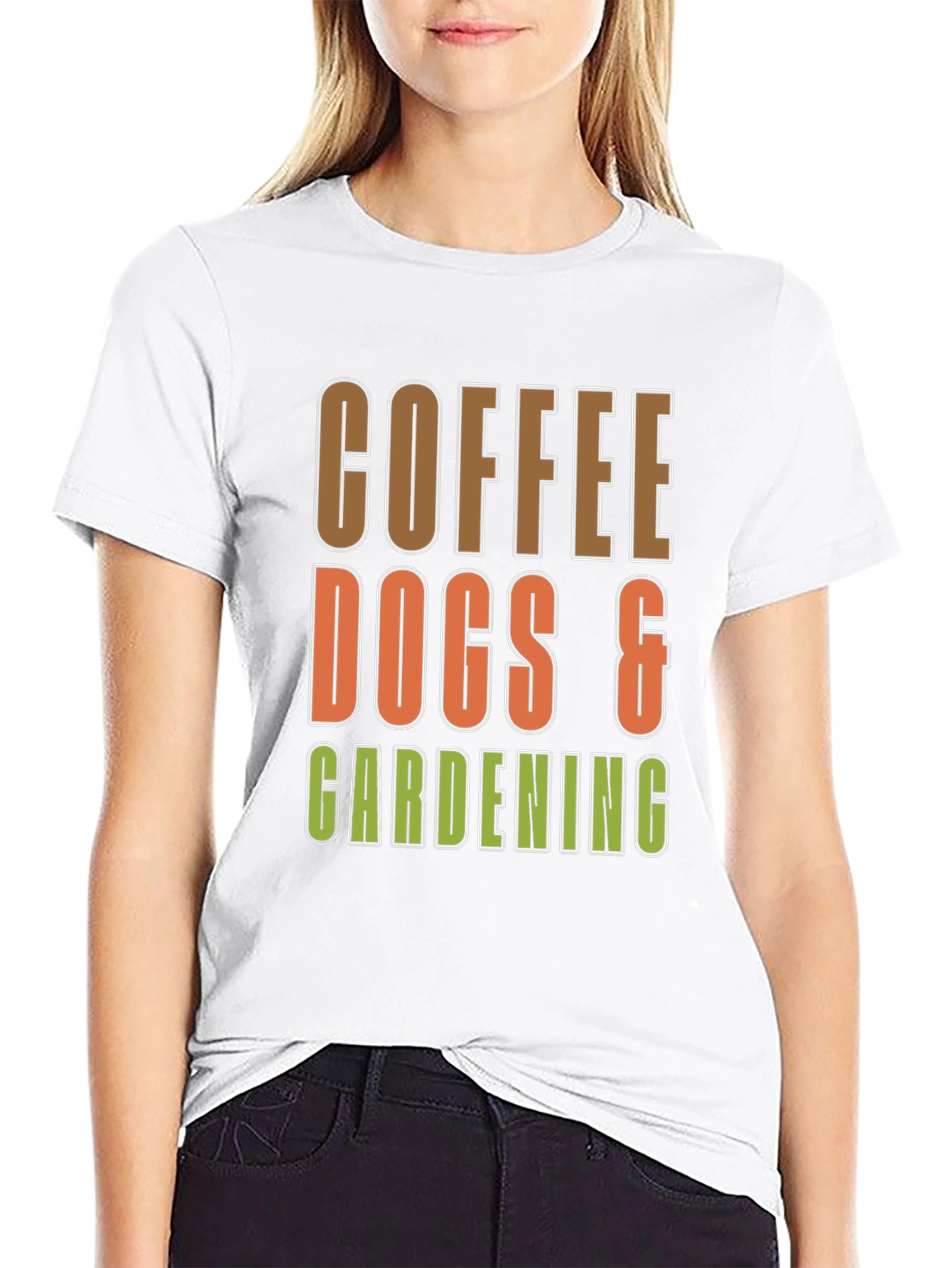 Coffee Dogs & Gardening Graphic T-Shirt