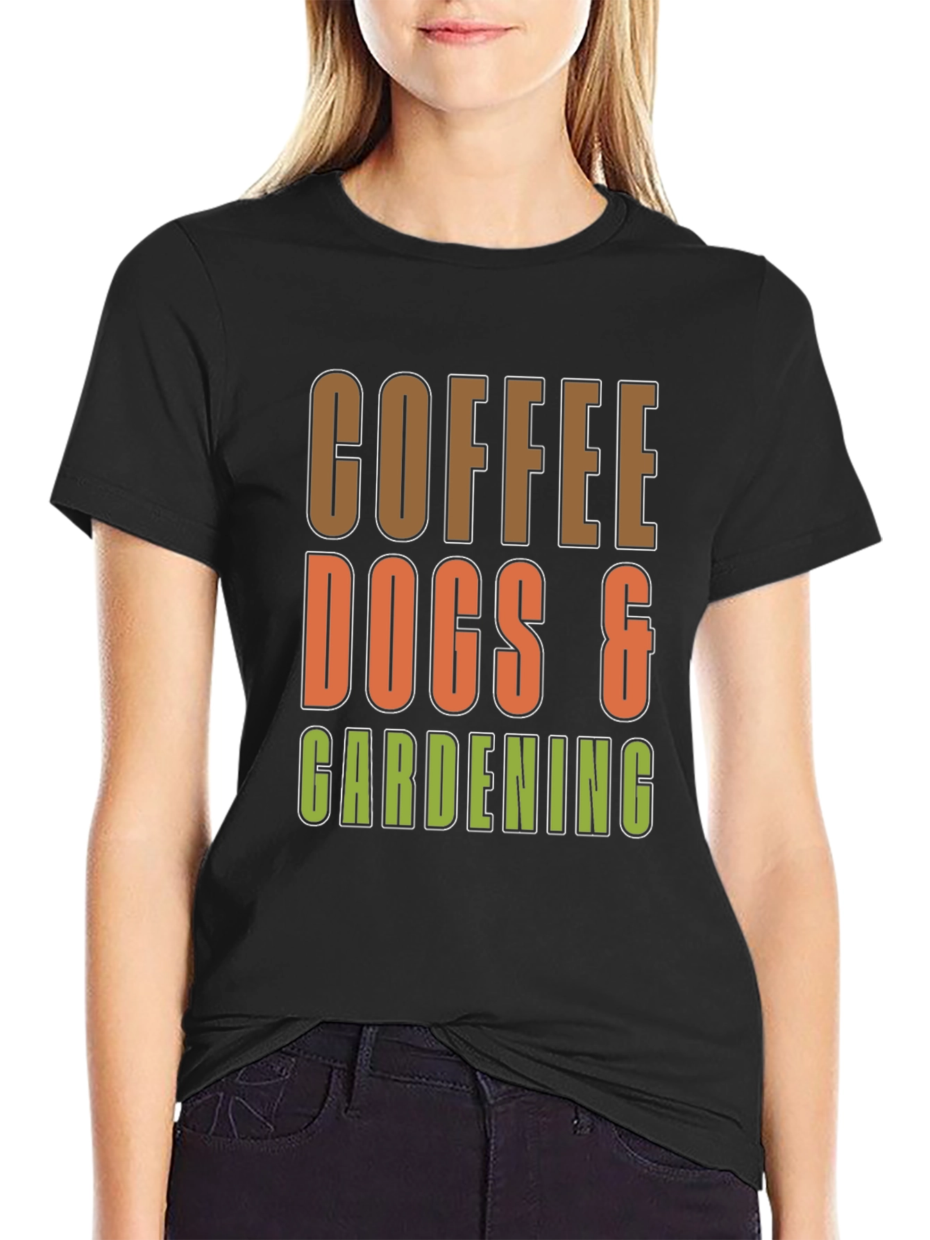Coffee Dogs & Gardening Graphic T-Shirt