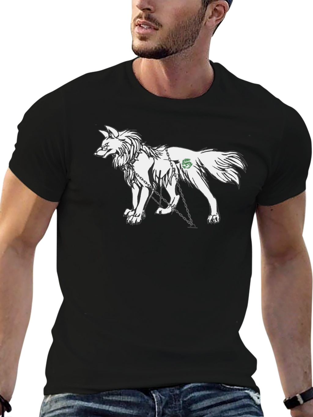 Wolf Graphic T-Shirt - Black Cotton Tee