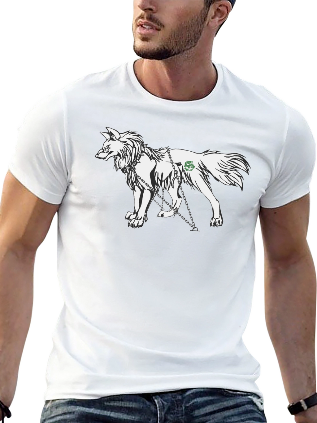 Wolf Graphic T-Shirt - Black Cotton Tee
