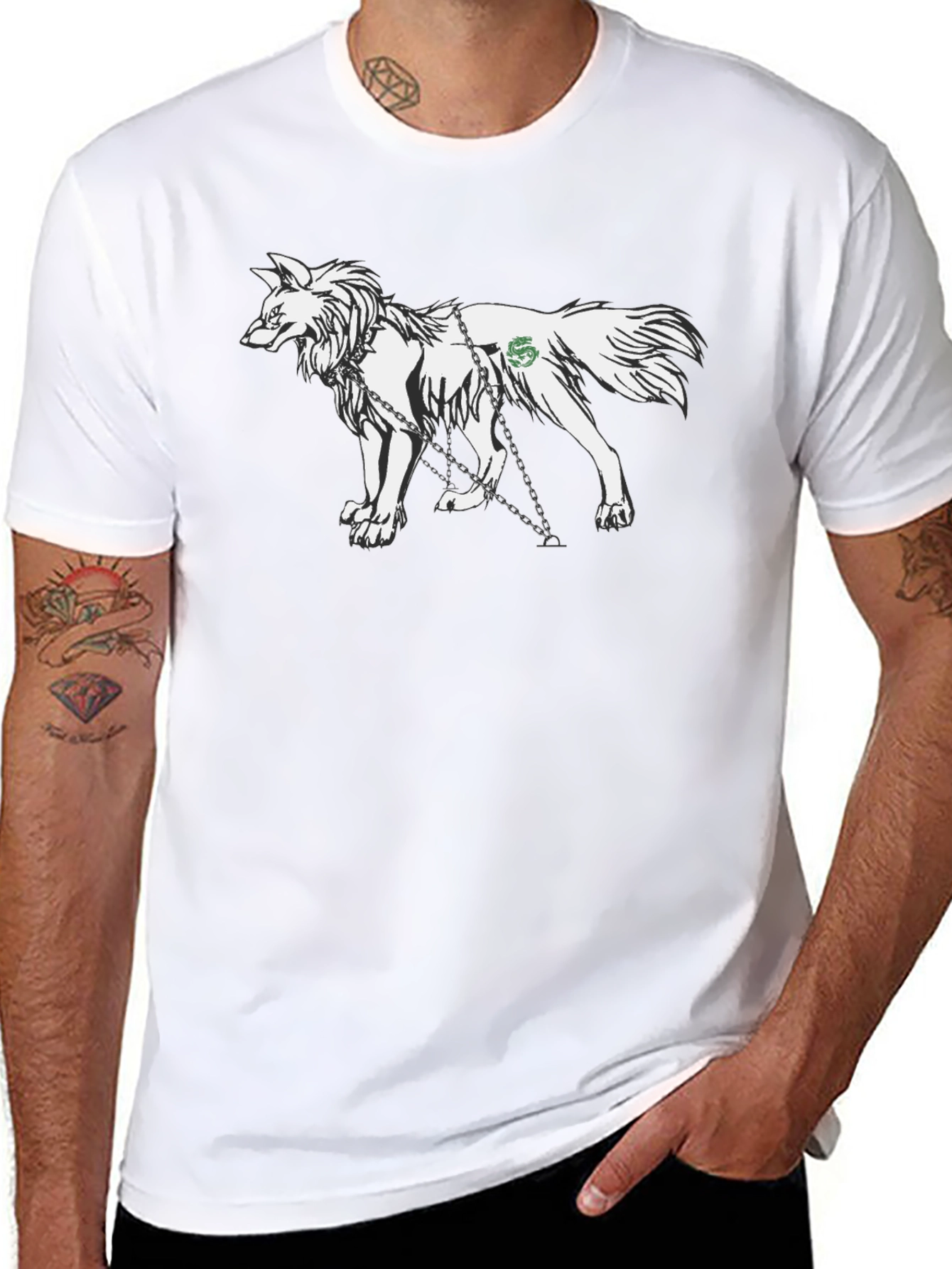 Wolf Graphic T-Shirt - Black Cotton Tee
