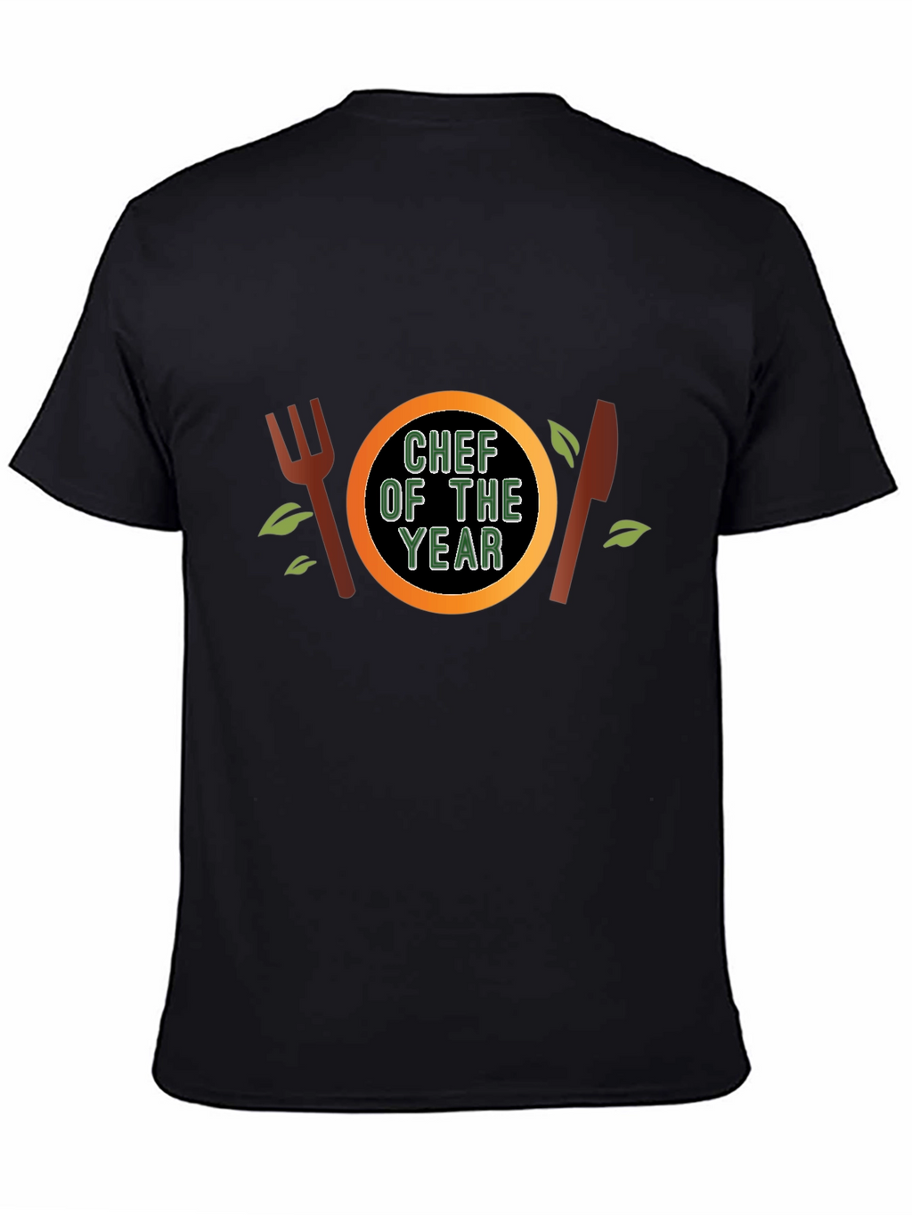 Chef of the Year T-Shirt - Black Crew Neck