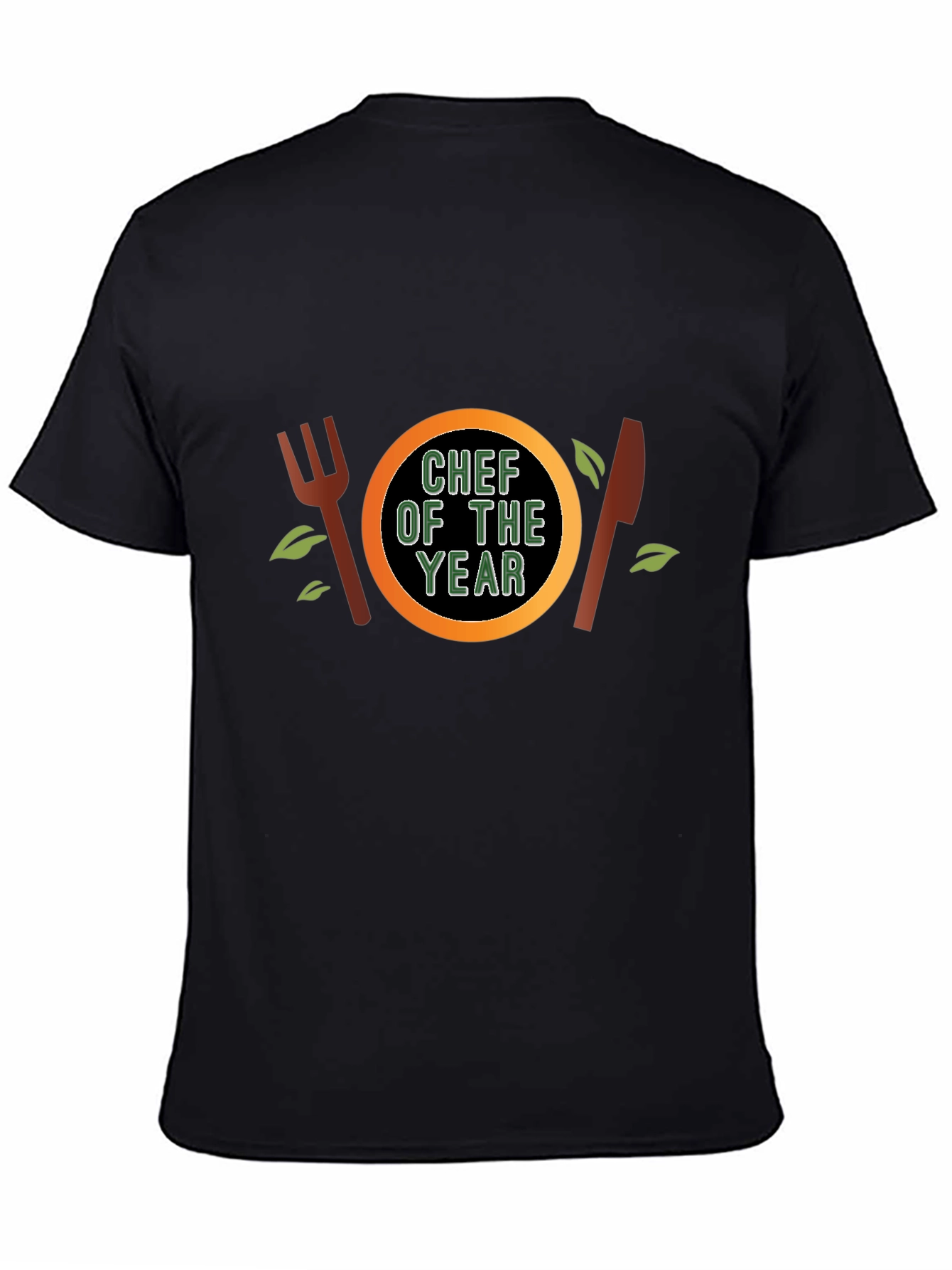 Chef of the Year T-Shirt - Black Crew Neck