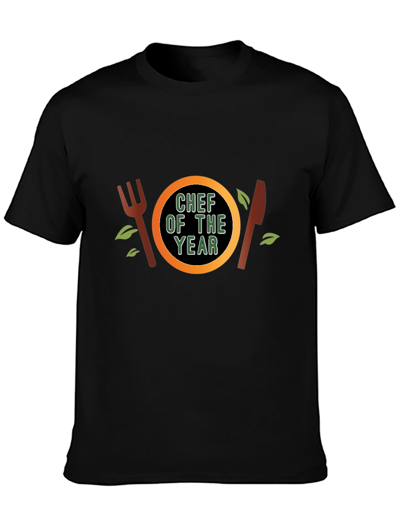 Chef of the Year T-Shirt - Black Crew Neck