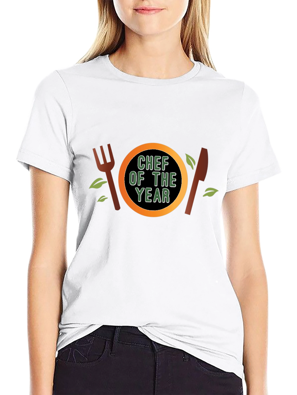 Chef of the Year T-Shirt - Black Crew Neck