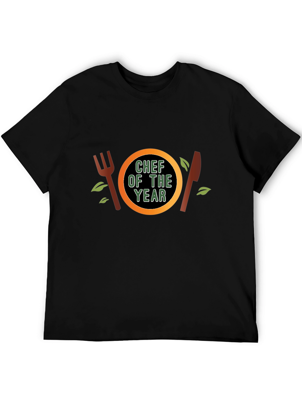 Chef of the Year T-Shirt - Black Crew Neck