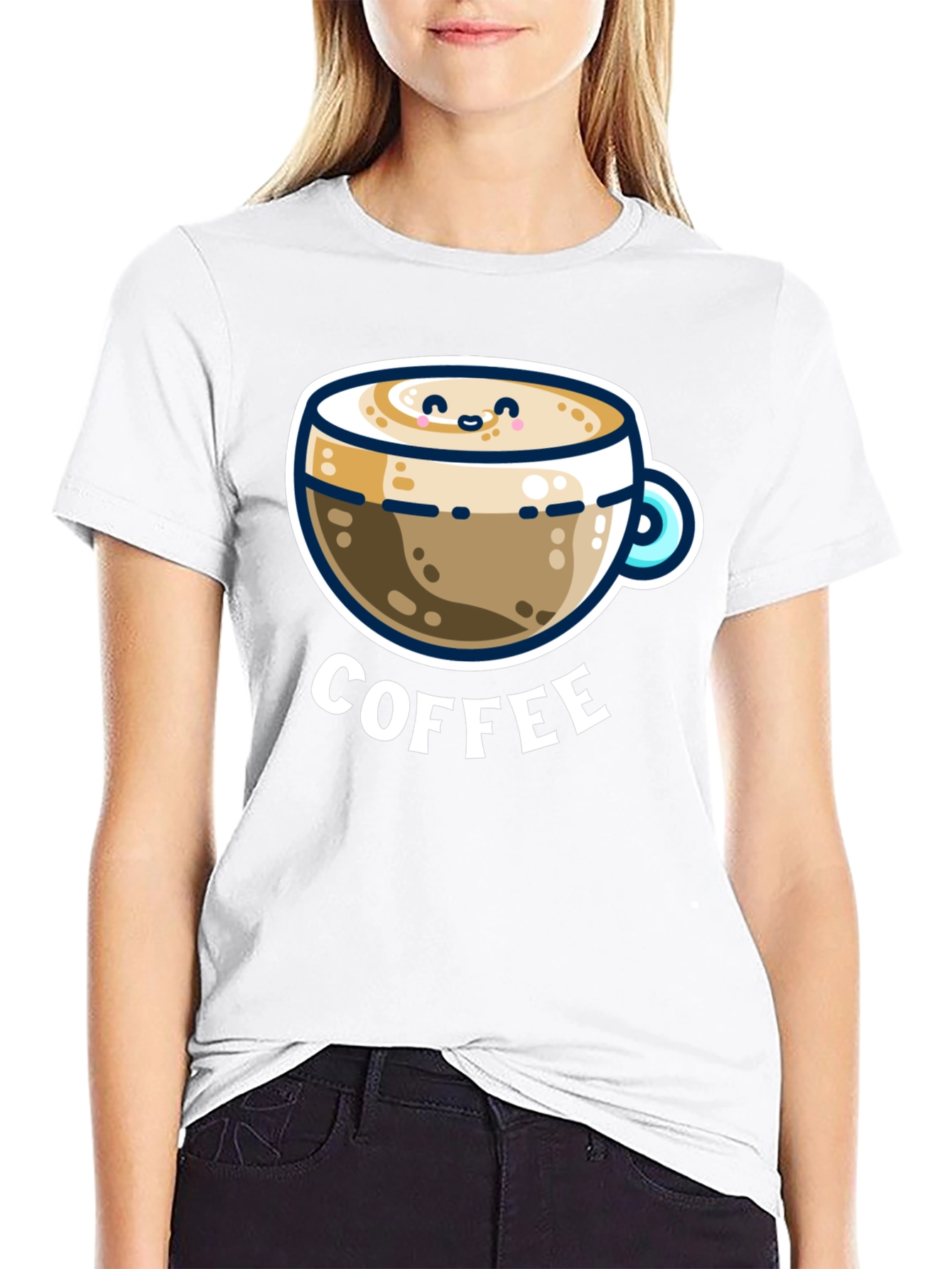 Cute Coffee Graphic Tee - Black Unisex T-Shirt