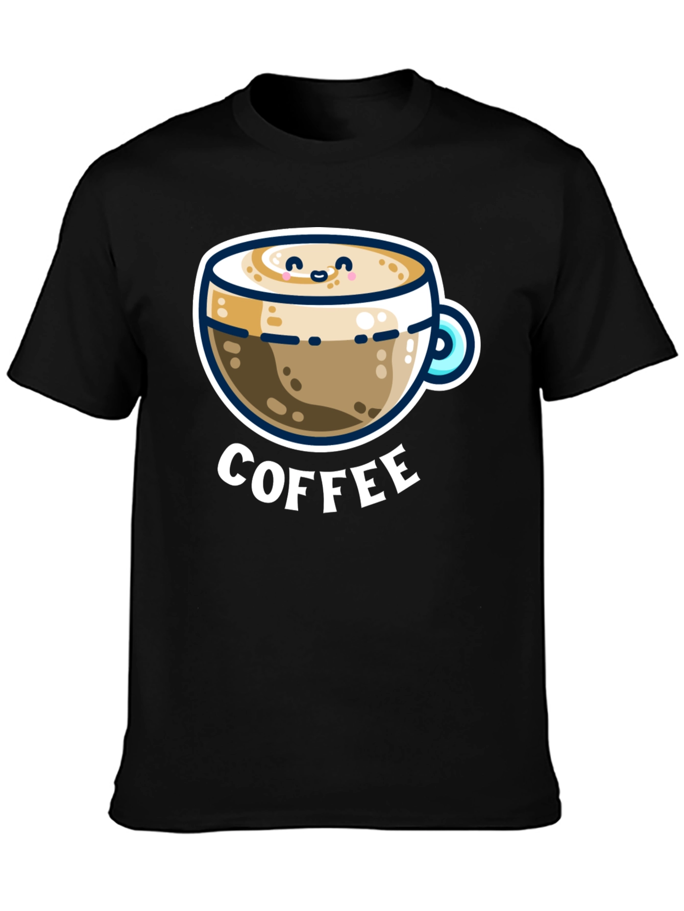 Cute Coffee Graphic Tee - Black Unisex T-Shirt