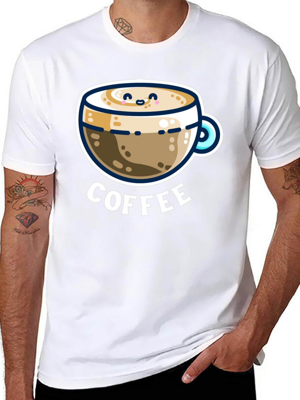 Cute Coffee Graphic Tee - Black Unisex T-Shirt
