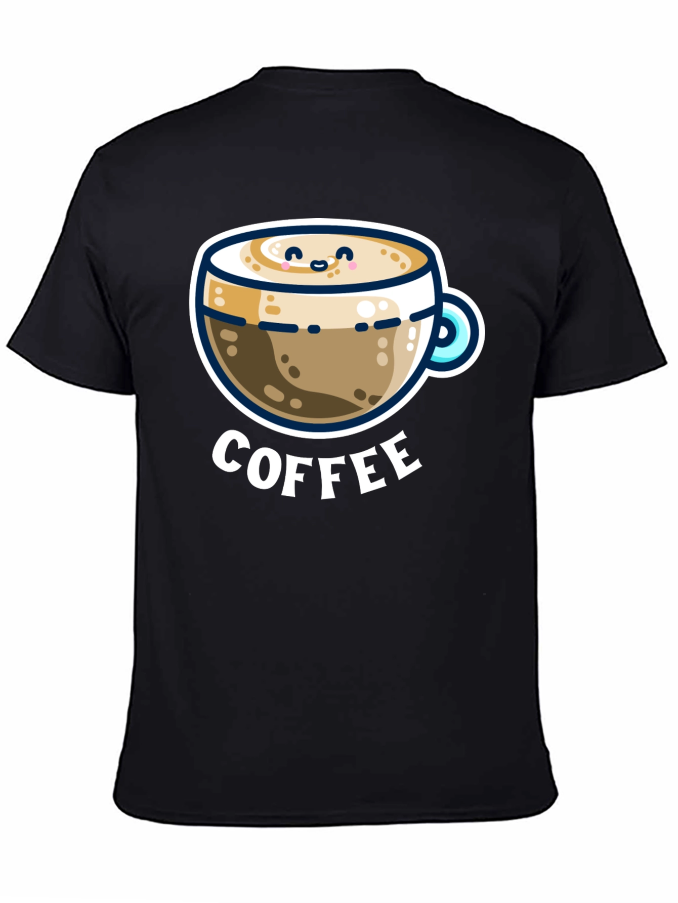 Cute Coffee Graphic Tee - Black Unisex T-Shirt