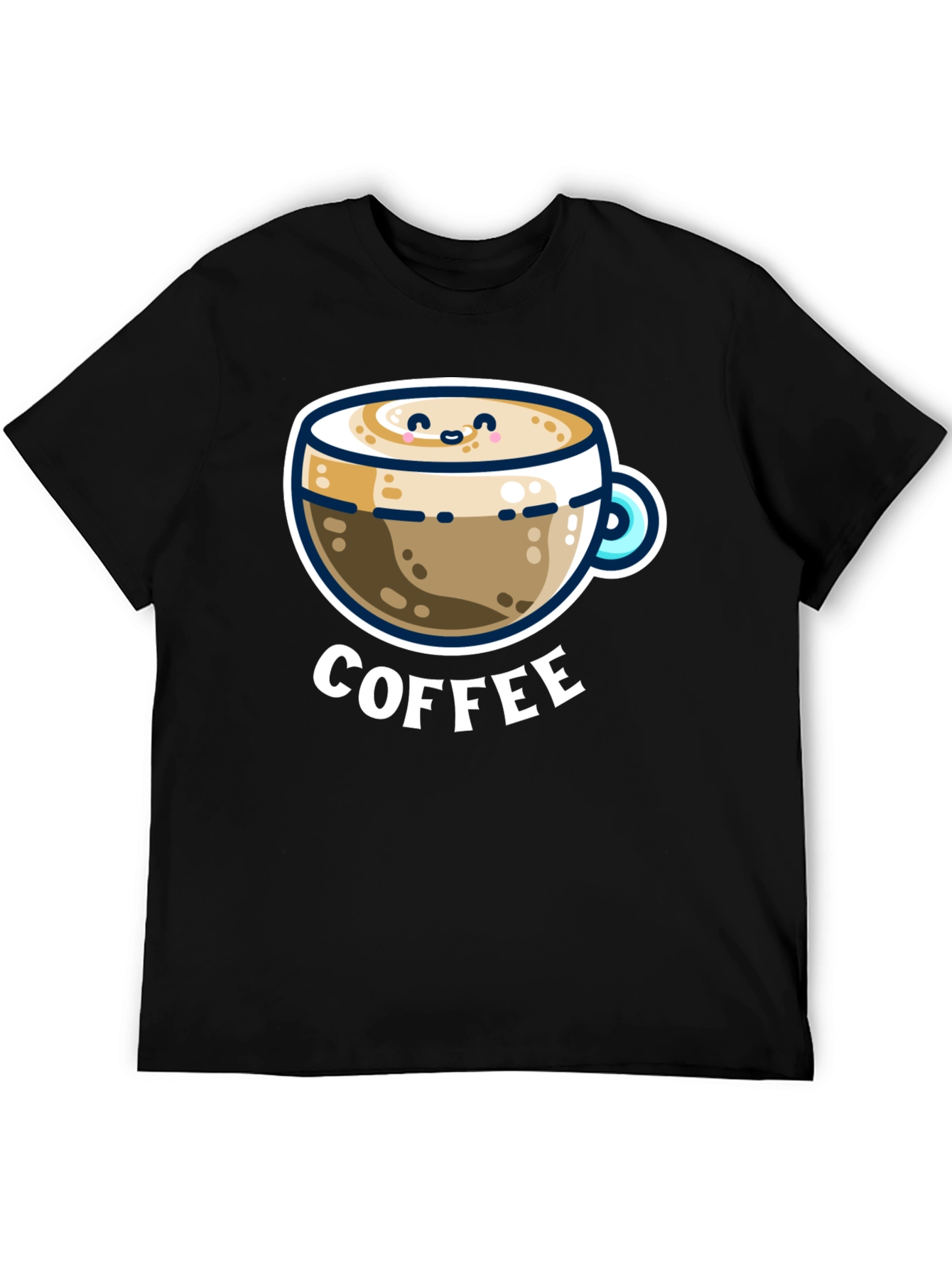 Cute Coffee Graphic Tee - Black Unisex T-Shirt