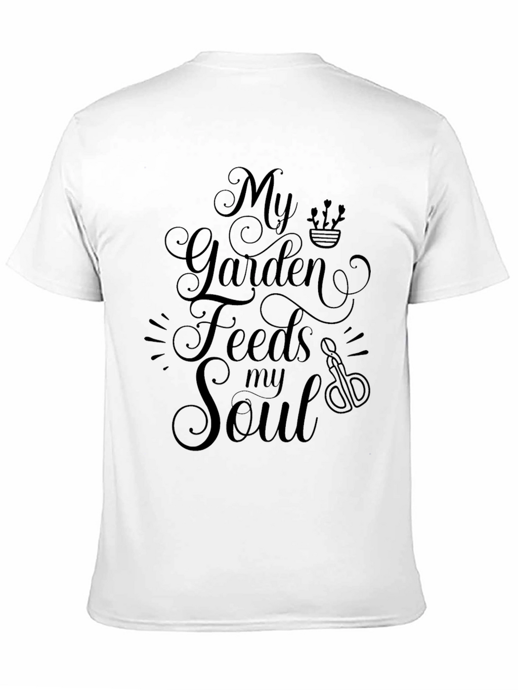 My Garden Feeds My Soul Black T-Shirt