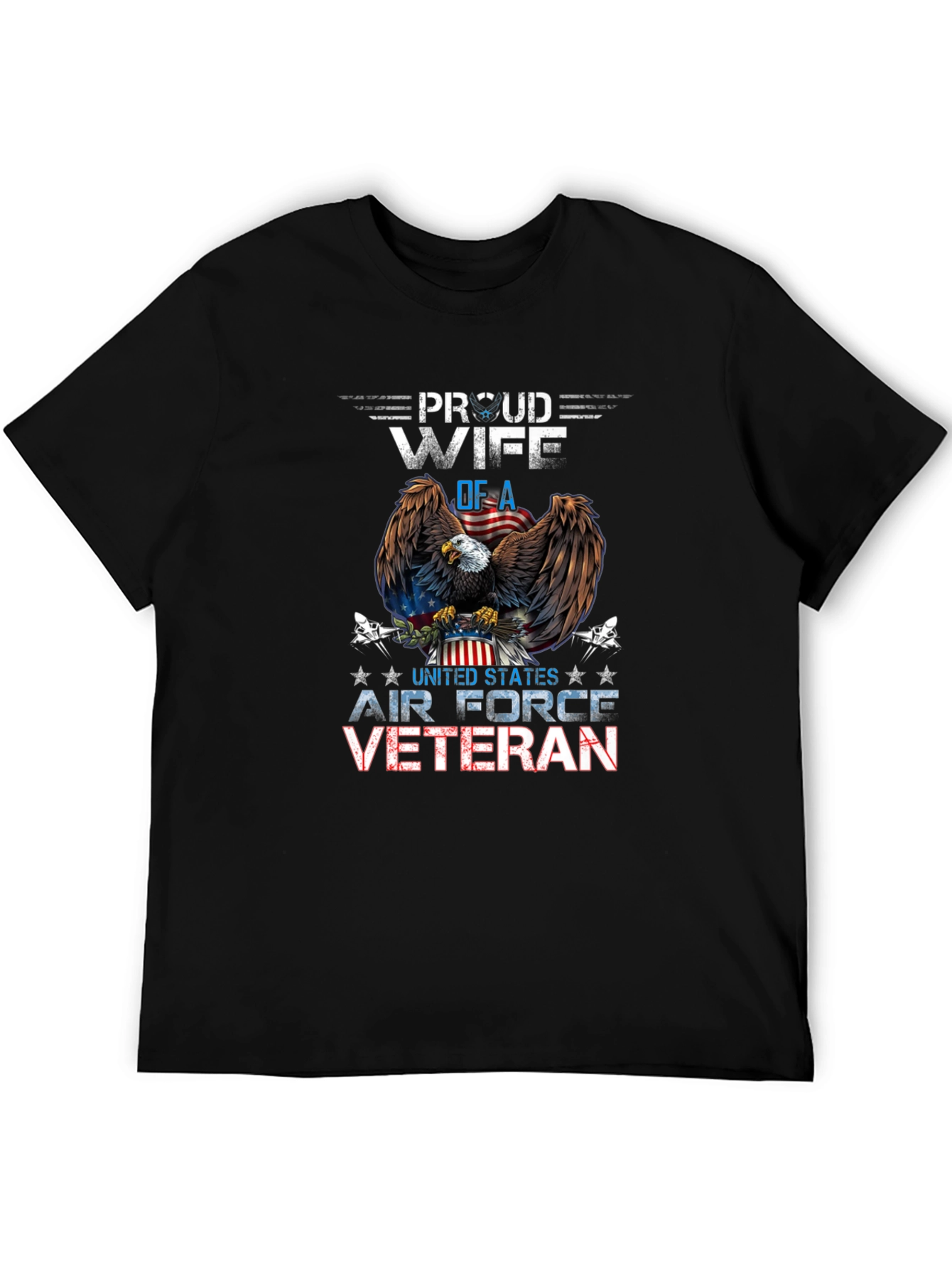 Proud Wife of Air Force Veteran Graphic T-Shirt