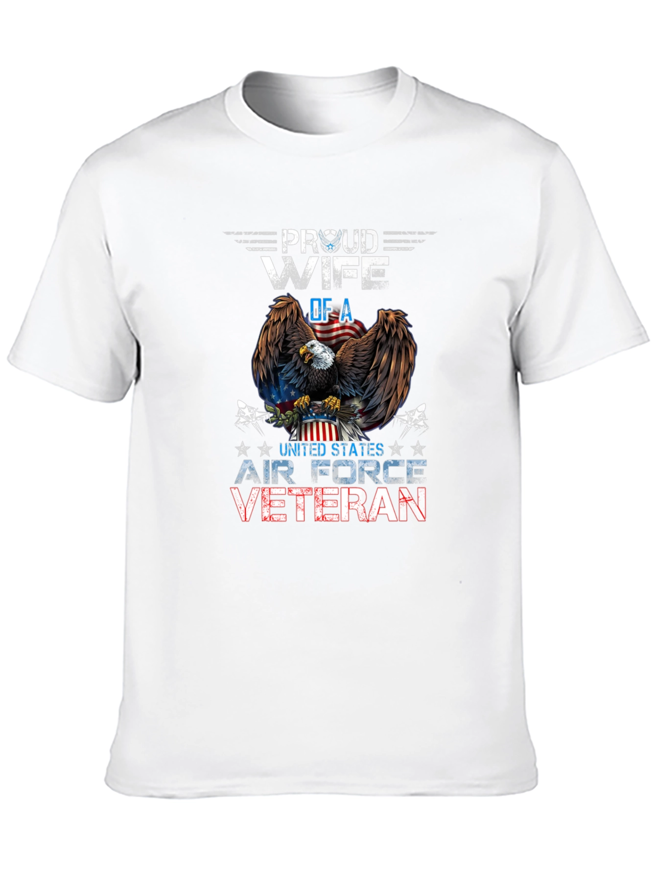 Proud Wife of Air Force Veteran Graphic T-Shirt