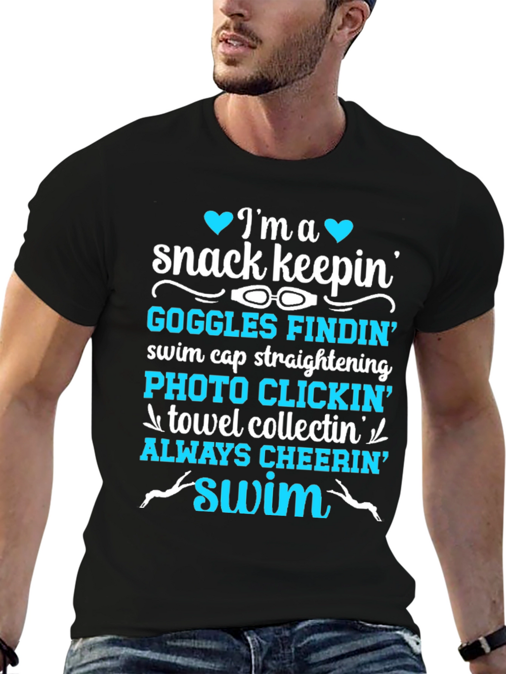 Swim Parent T-Shirt: Snack Keepin & Cheer Leader!