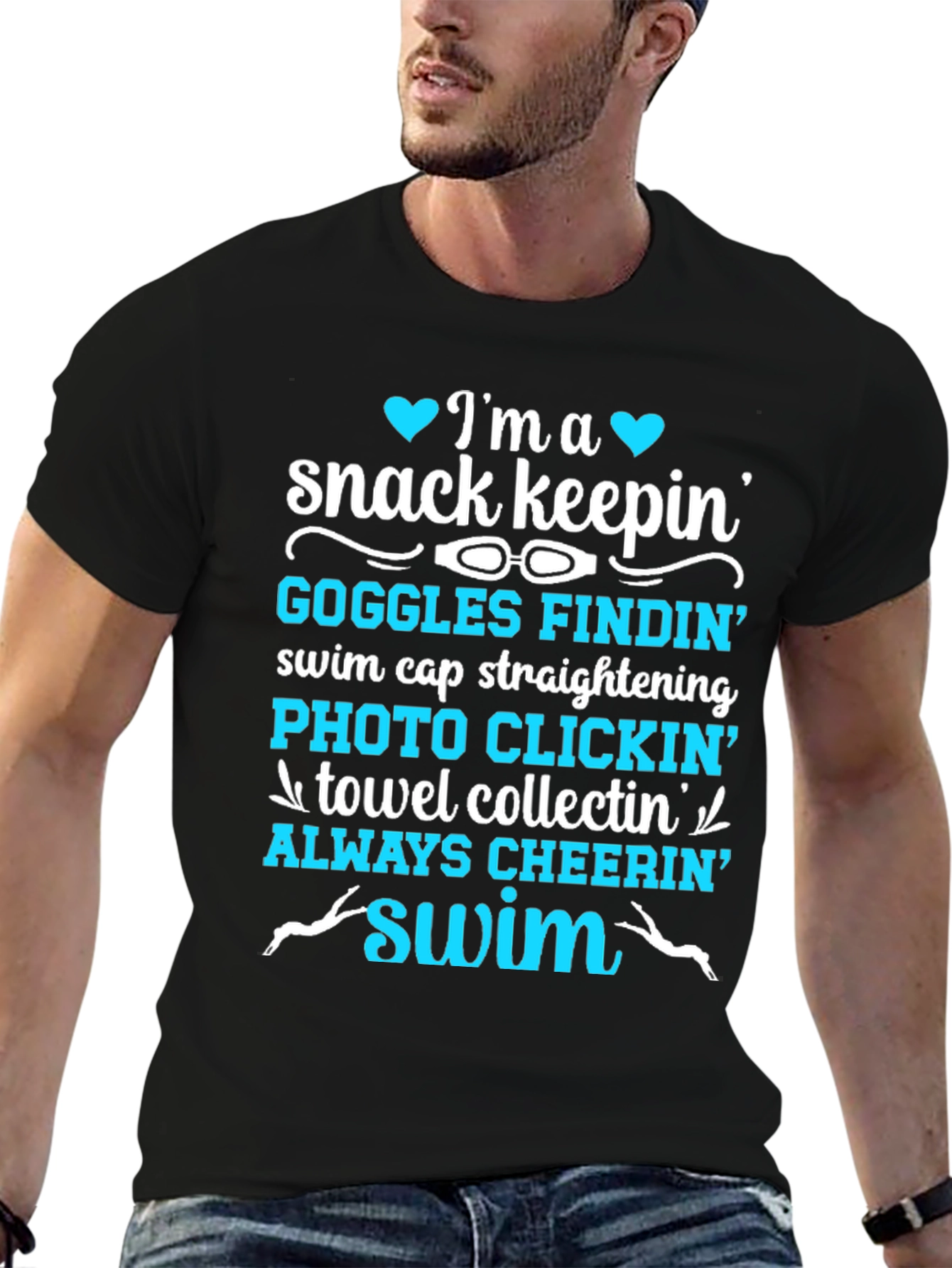 Swim Parent T-Shirt: Snack Keepin & Cheer Leader!