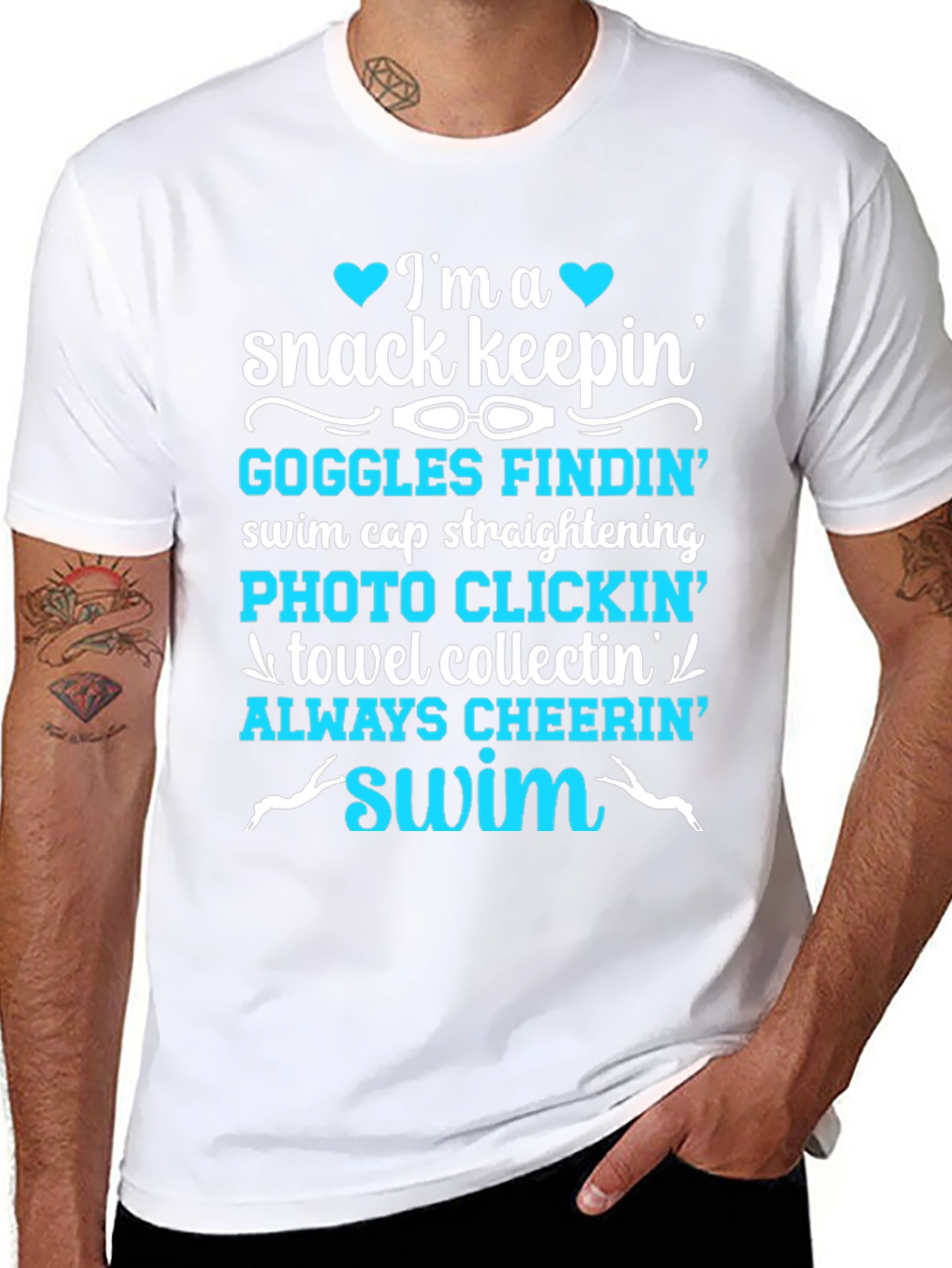 Swim Parent T-Shirt: Snack Keepin & Cheer Leader!