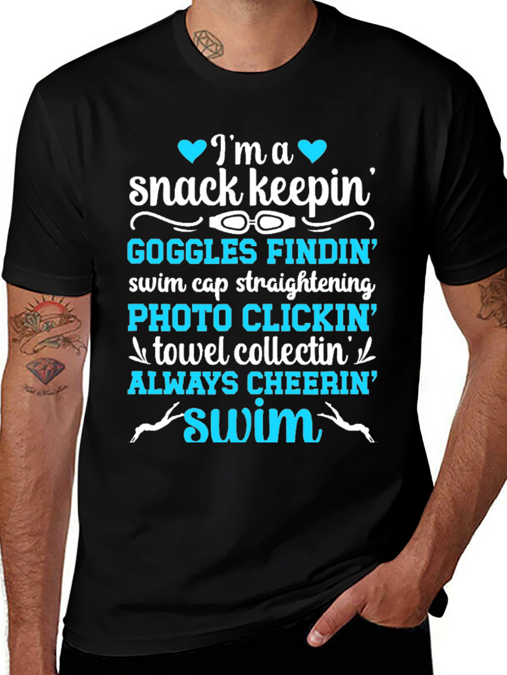 Swim Parent T-Shirt: Snack Keepin & Cheer Leader!
