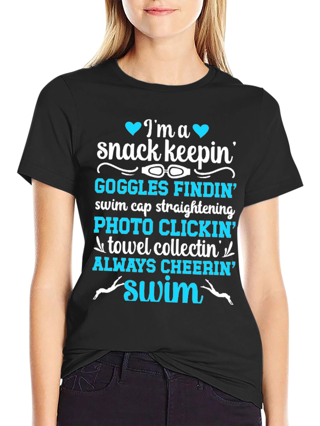 Swim Parent T-Shirt: Snack Keepin & Cheer Leader!