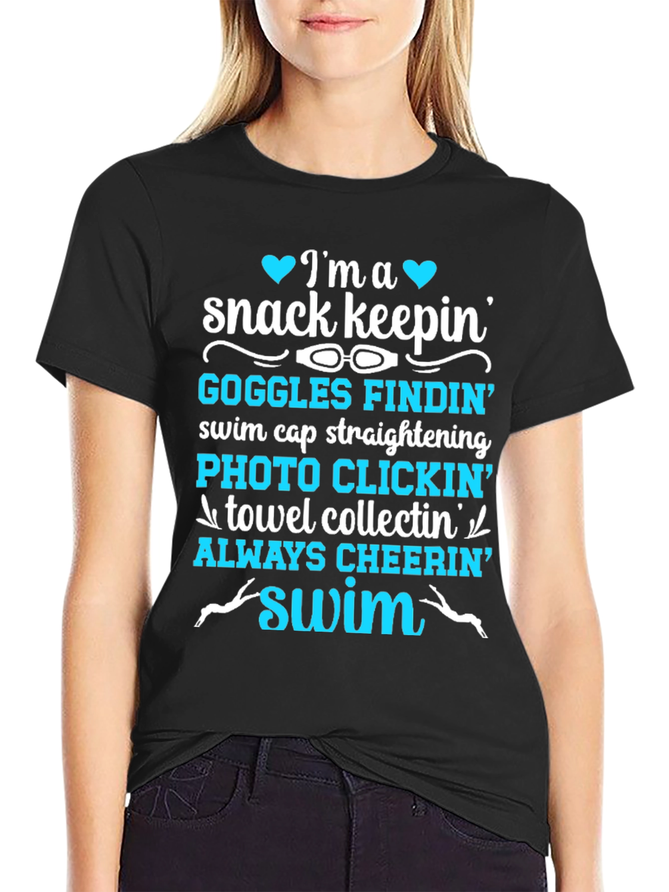 Swim Parent T-Shirt: Snack Keepin & Cheer Leader!