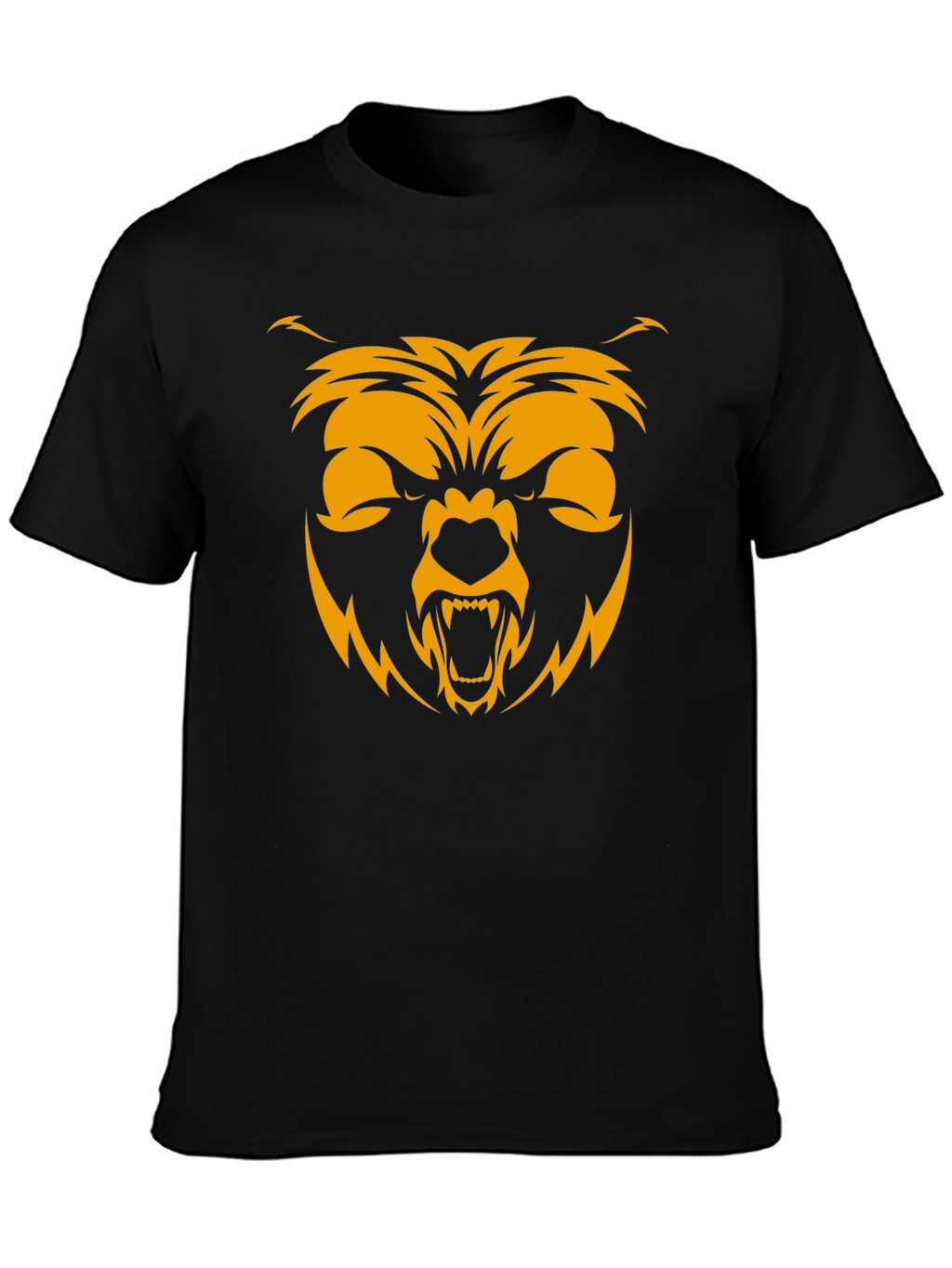 Mens Black T-Shirt with Bear Graphic