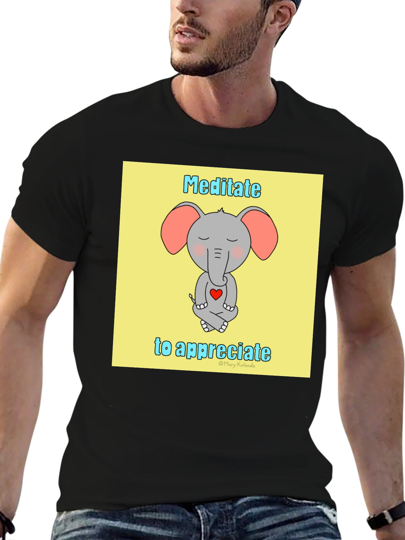 Meditate to Appreciate Elephant T-Shirt