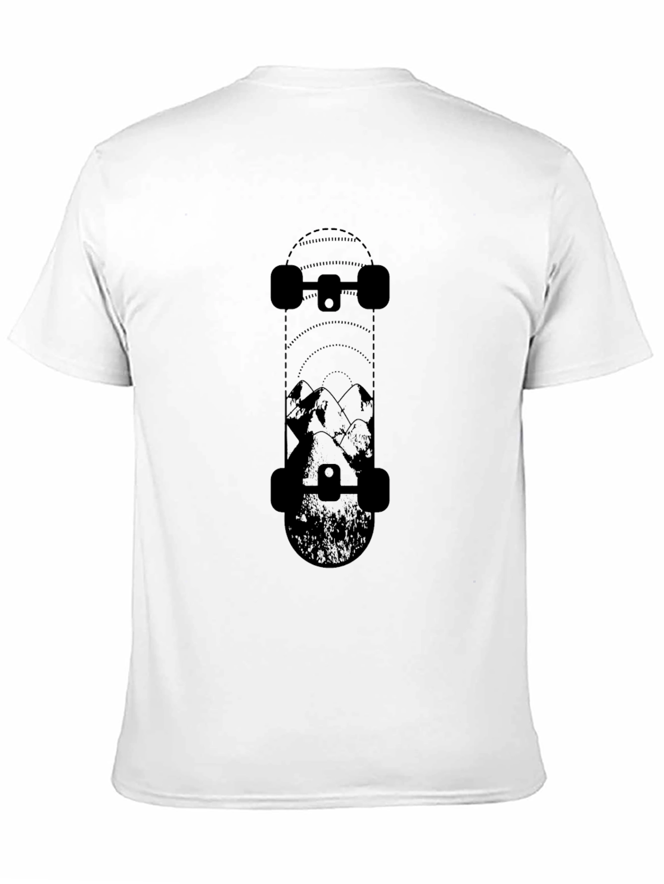 Skateboarders Mountain Tee - Black Graphic T-Shirt