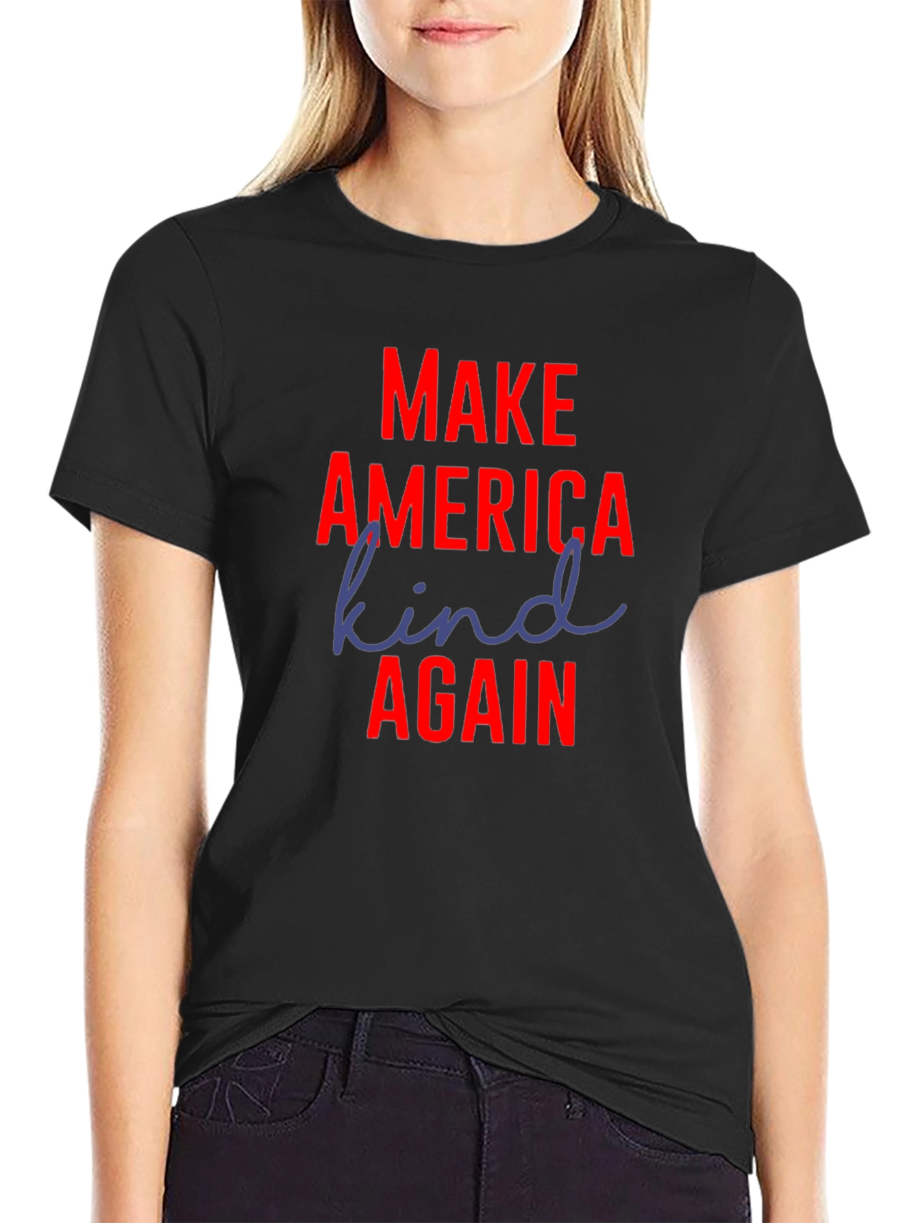 Make America Kind Again Black T-Shirt
