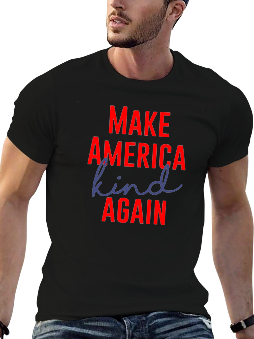 Make America Kind Again Black T-Shirt