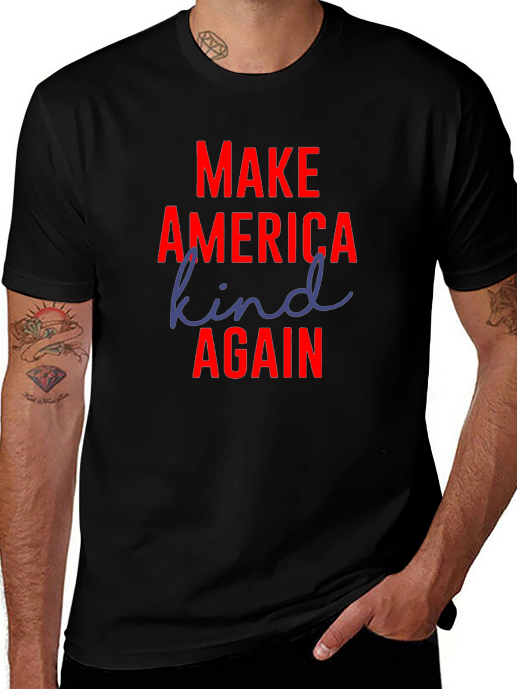 Make America Kind Again Black T-Shirt