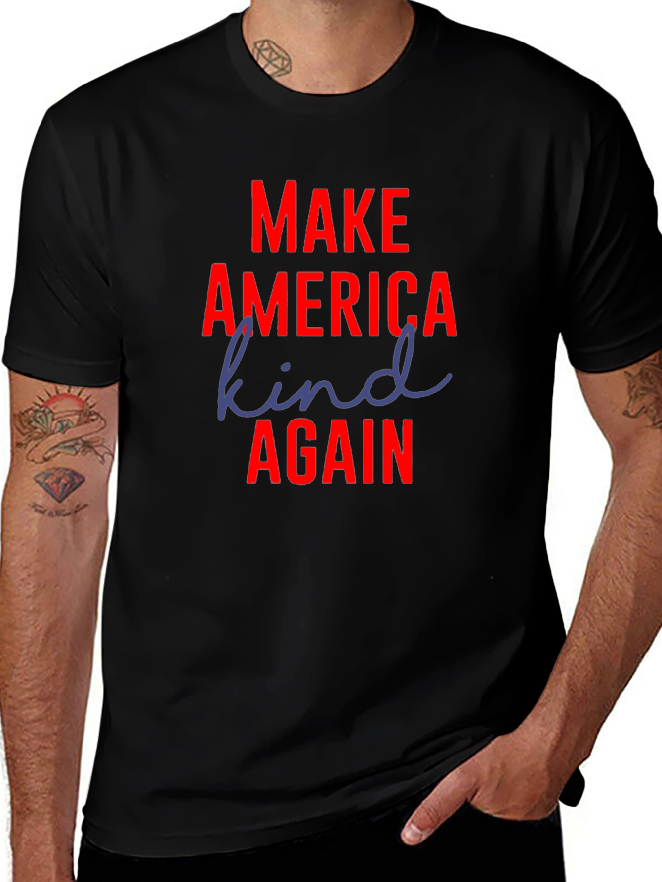 Make America Kind Again Black T-Shirt