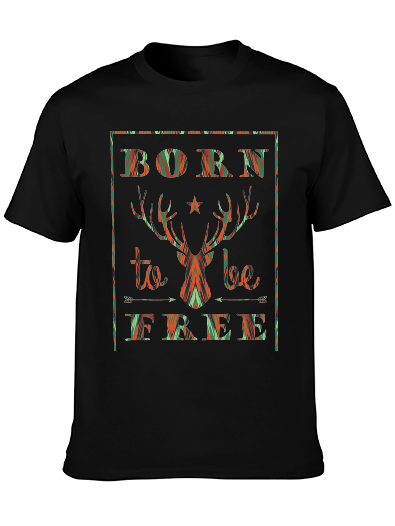 Born to Be Free Deer Graphic Tee