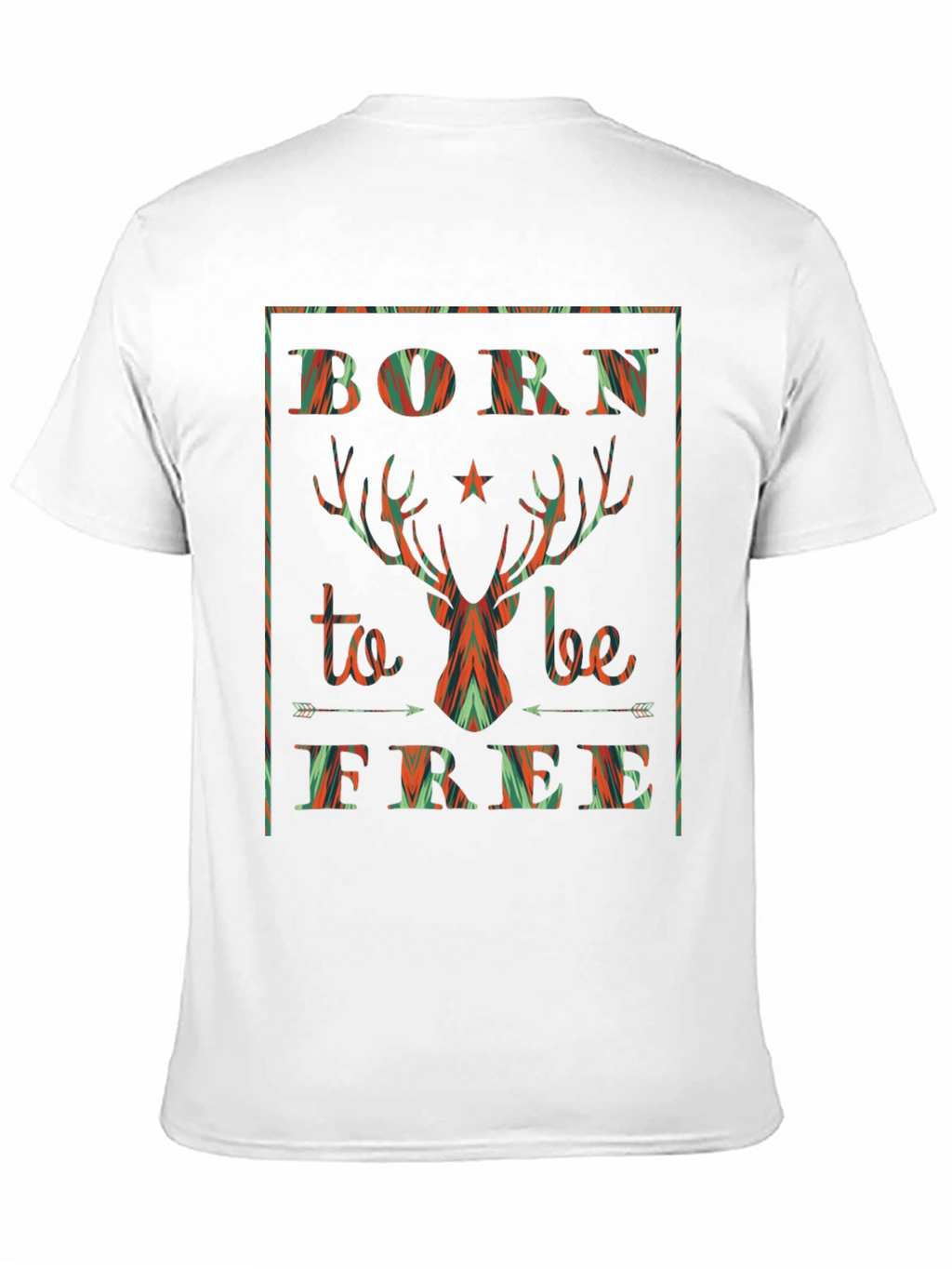 Born to Be Free Deer Graphic Tee