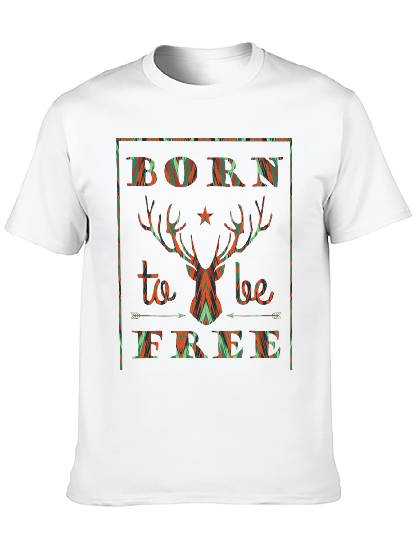 Born to Be Free Deer Graphic Tee