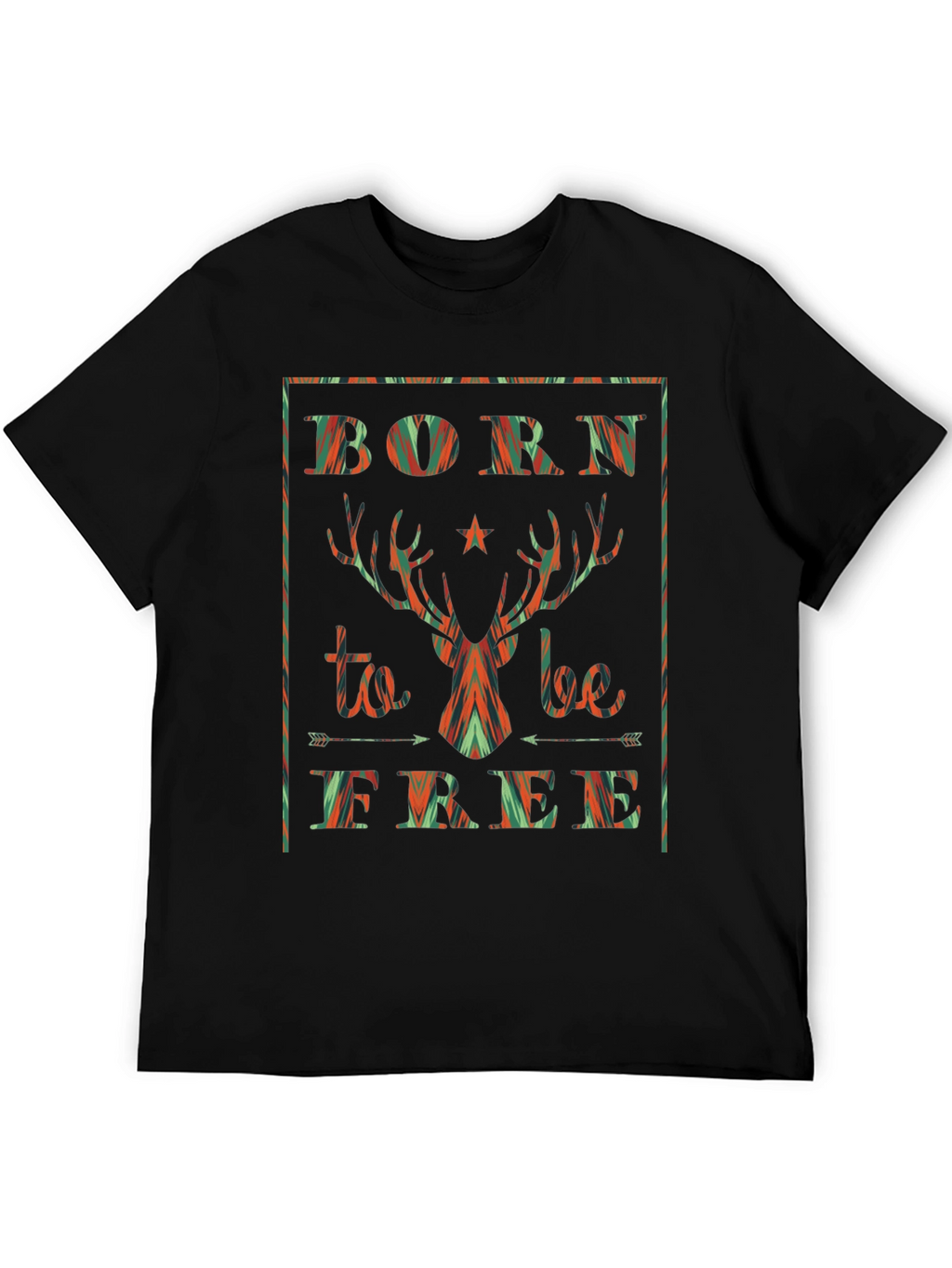 Born to Be Free Deer Graphic Tee