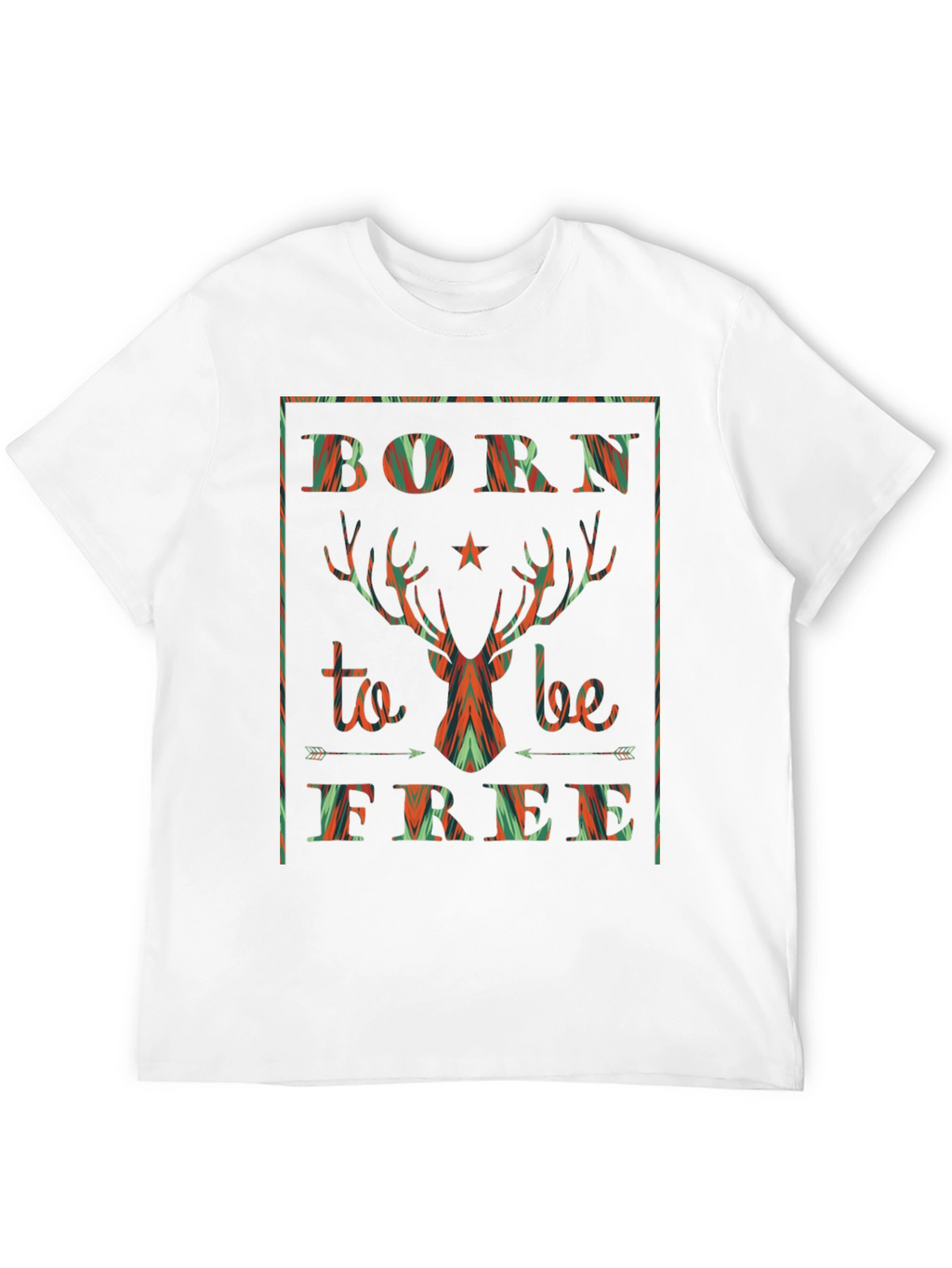 Born to Be Free Deer Graphic Tee