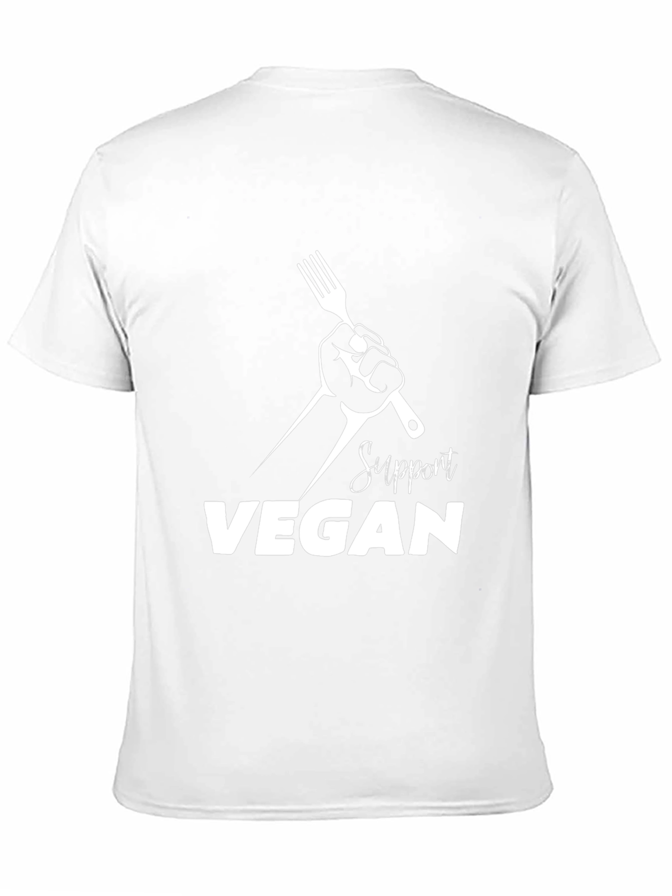 Support Vegan Black T-Shirt